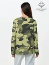Лонгслив женский. Хлопок / Камуфляж Хаки