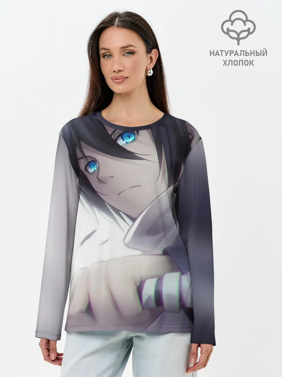 Лонгслив женский. Хлопок / Ято с мечом. БЕЗДОМНЫЙ БОГ