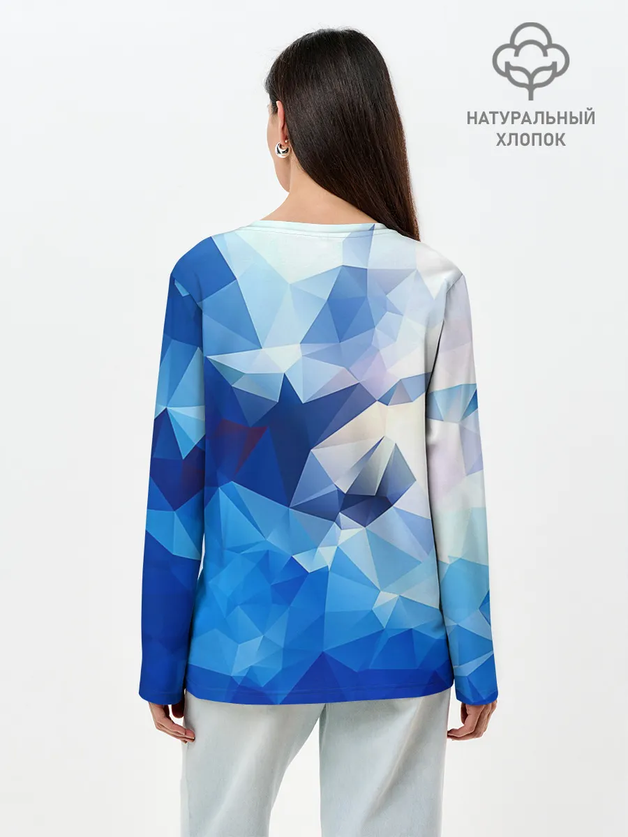Лонгслив женский. Хлопок / Абстракция