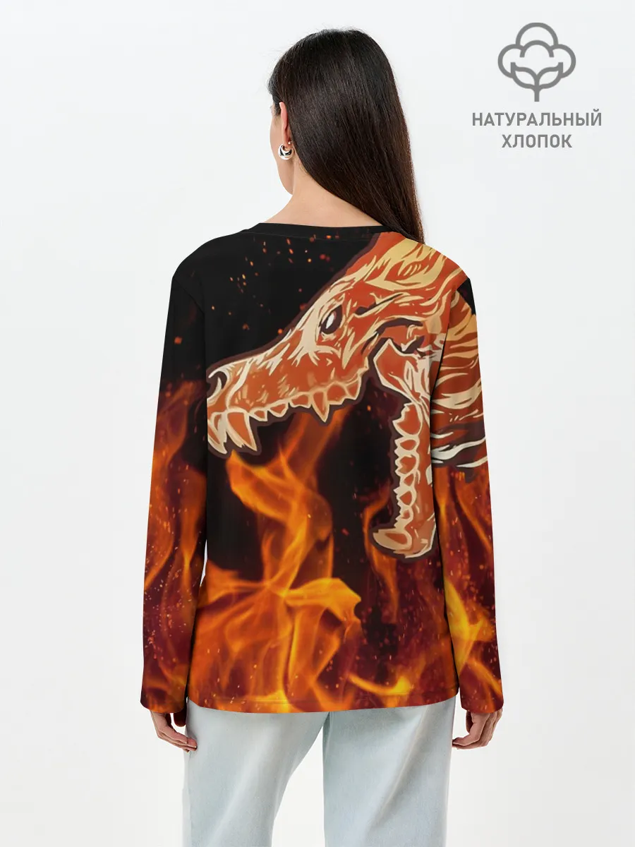 Лонгслив женский. Хлопок / Вой