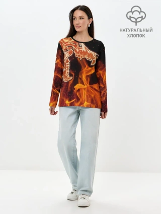 Лонгслив женский. Хлопок / Вой