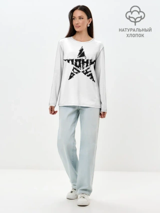 Лонгслив женский. Хлопок / Тони Раут