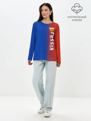Лонгслив женский. Хлопок / РОССИЯ | RUSSIA