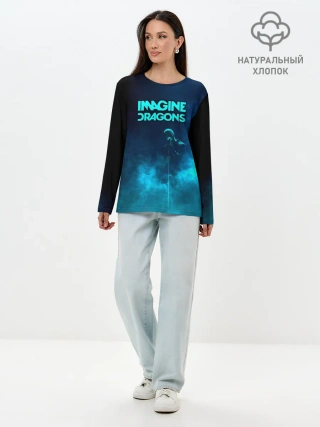 Лонгслив женский. Хлопок / Imagine Dragons