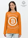 Лонгслив женский. Хлопок / БИТКОИН | BITCOIN