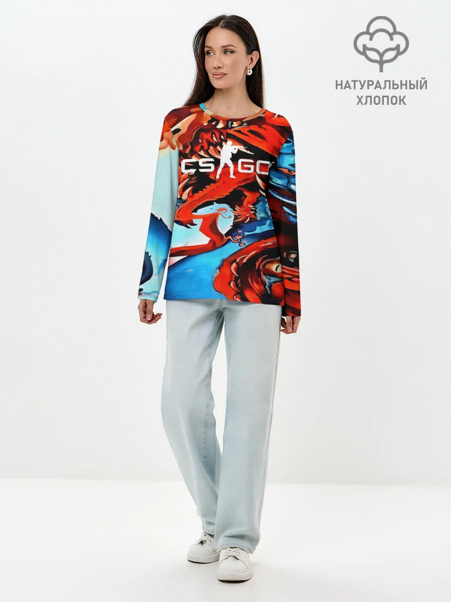 Лонгслив женский. Хлопок / CS GO Hyper Beast
