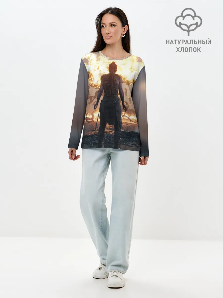 Лонгслив женский. Хлопок / HellBlade