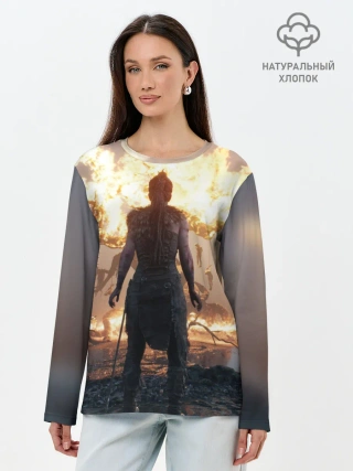 Лонгслив женский. Хлопок / HellBlade