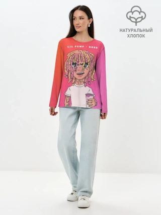 Лонгслив женский. Хлопок / Lil Pump Boss