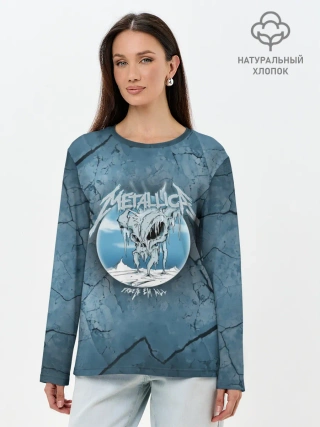 Лонгслив женский. Хлопок / Metallica, freeze em all