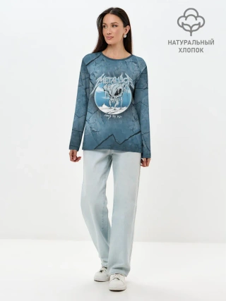 Лонгслив женский. Хлопок / Metallica, freeze em all