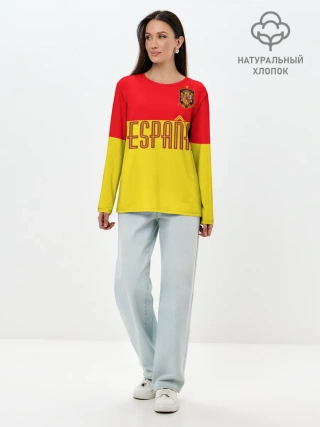 Лонгслив женский. Хлопок / Сборная Испании по футболу