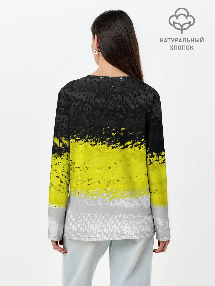 Лонгслив женский. Хлопок / Имперский флаг России 1858года