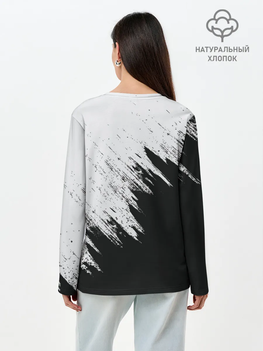 Лонгслив женский. Хлопок / Краска и ничего лишнего!
