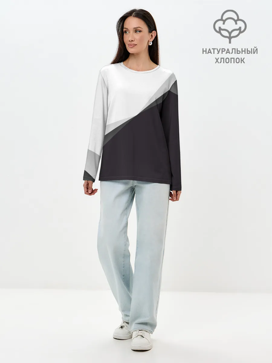 Лонгслив женский. Хлопок / Минимализм