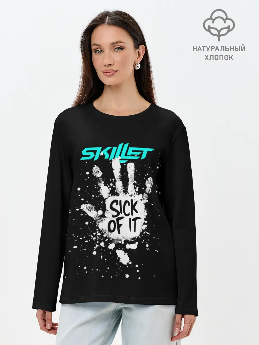 Лонгслив женский. Хлопок / Sick of it