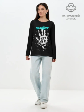 Лонгслив женский. Хлопок / Sick of it