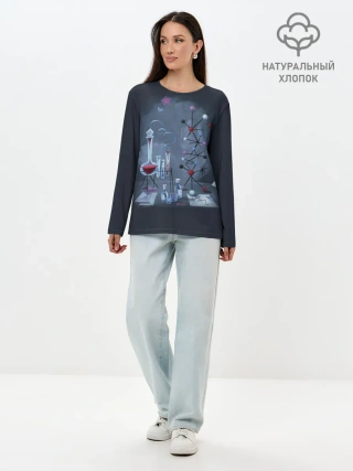 Лонгслив женский. Хлопок / Химик