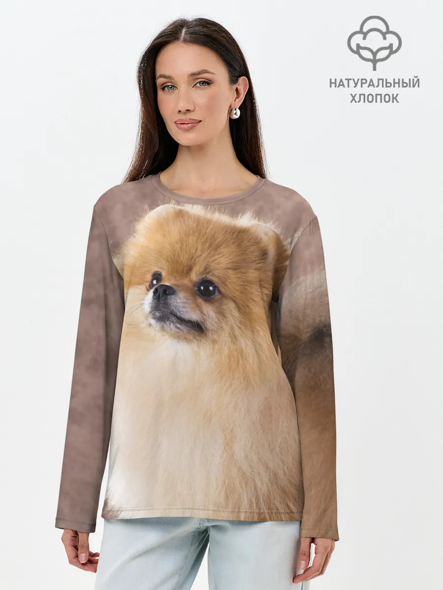 Лонгслив женский. Хлопок / Шпитс