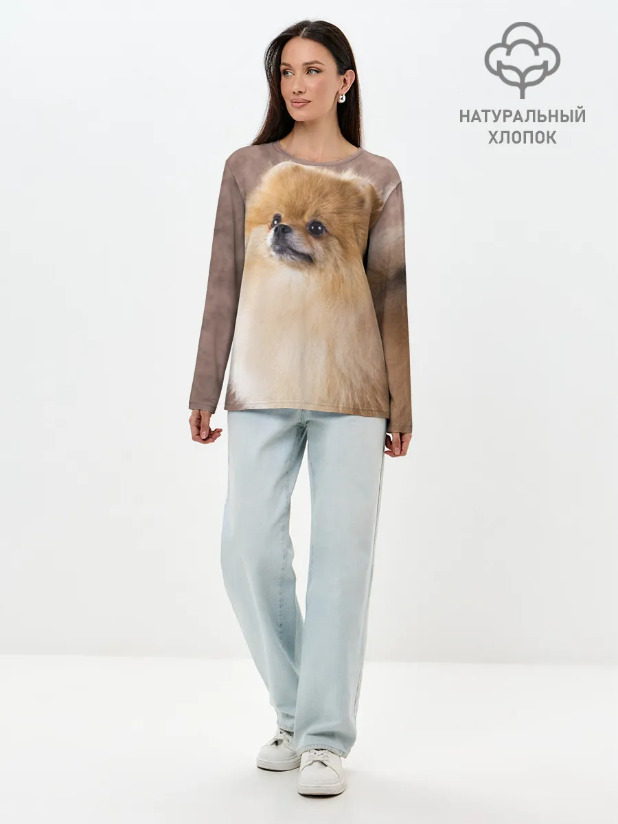 Лонгслив женский. Хлопок / Шпитс