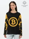 Лонгслив женский. Хлопок / БИТКОИН | BITCOIN