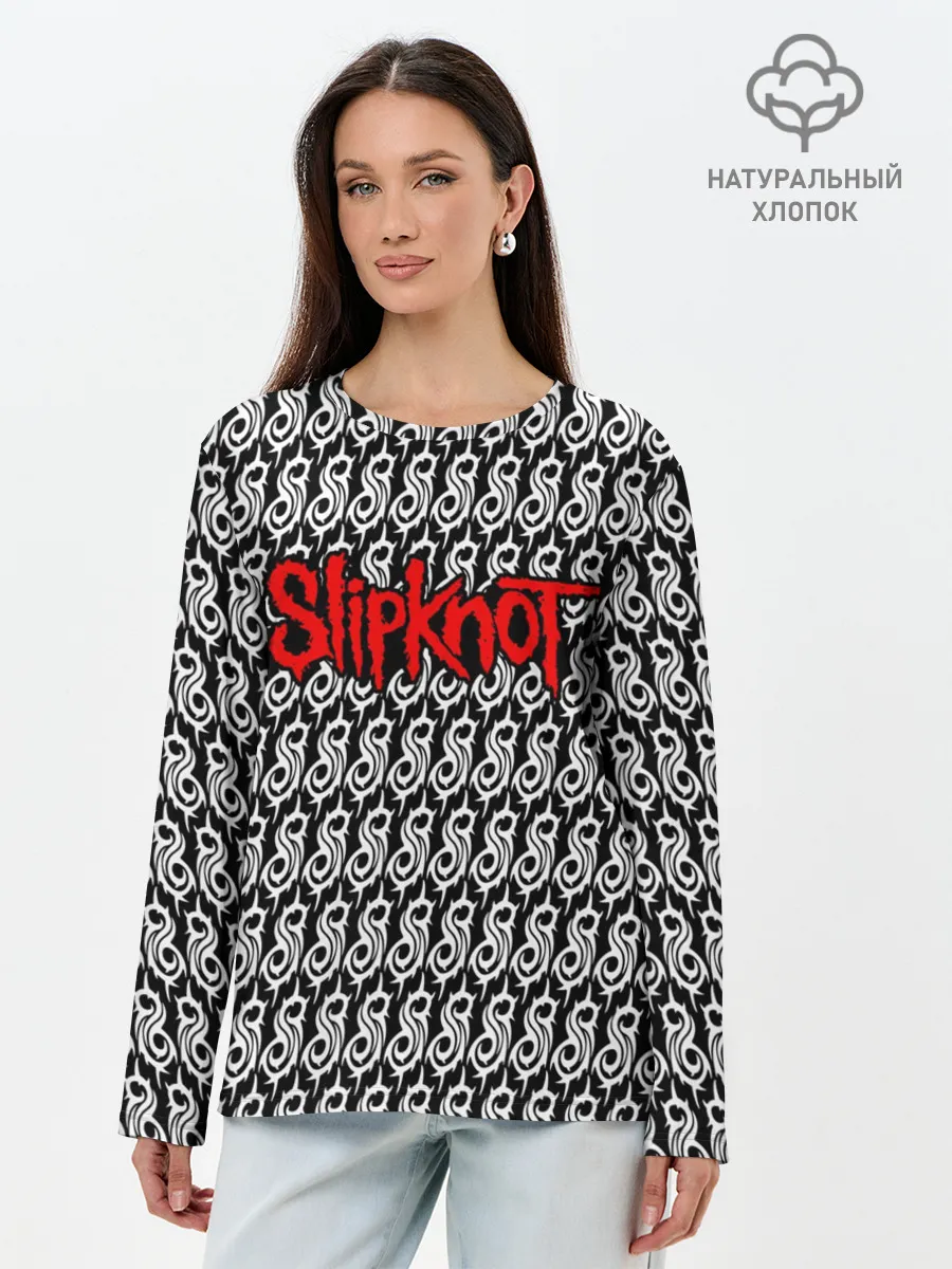 Лонгслив женский. Хлопок / Slipknot