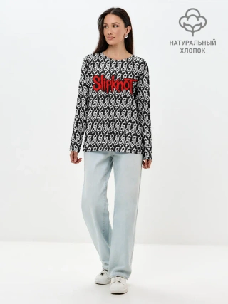 Лонгслив женский. Хлопок / Slipknot