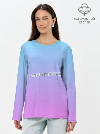 Лонгслив женский. Хлопок / Мизантроп