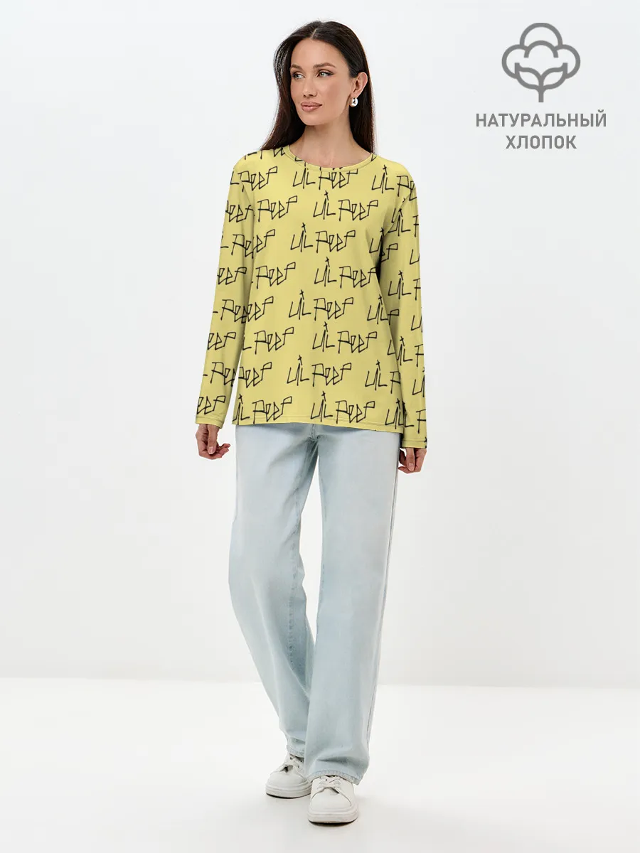 Лонгслив женский. Хлопок / LiL PEEP Pattern