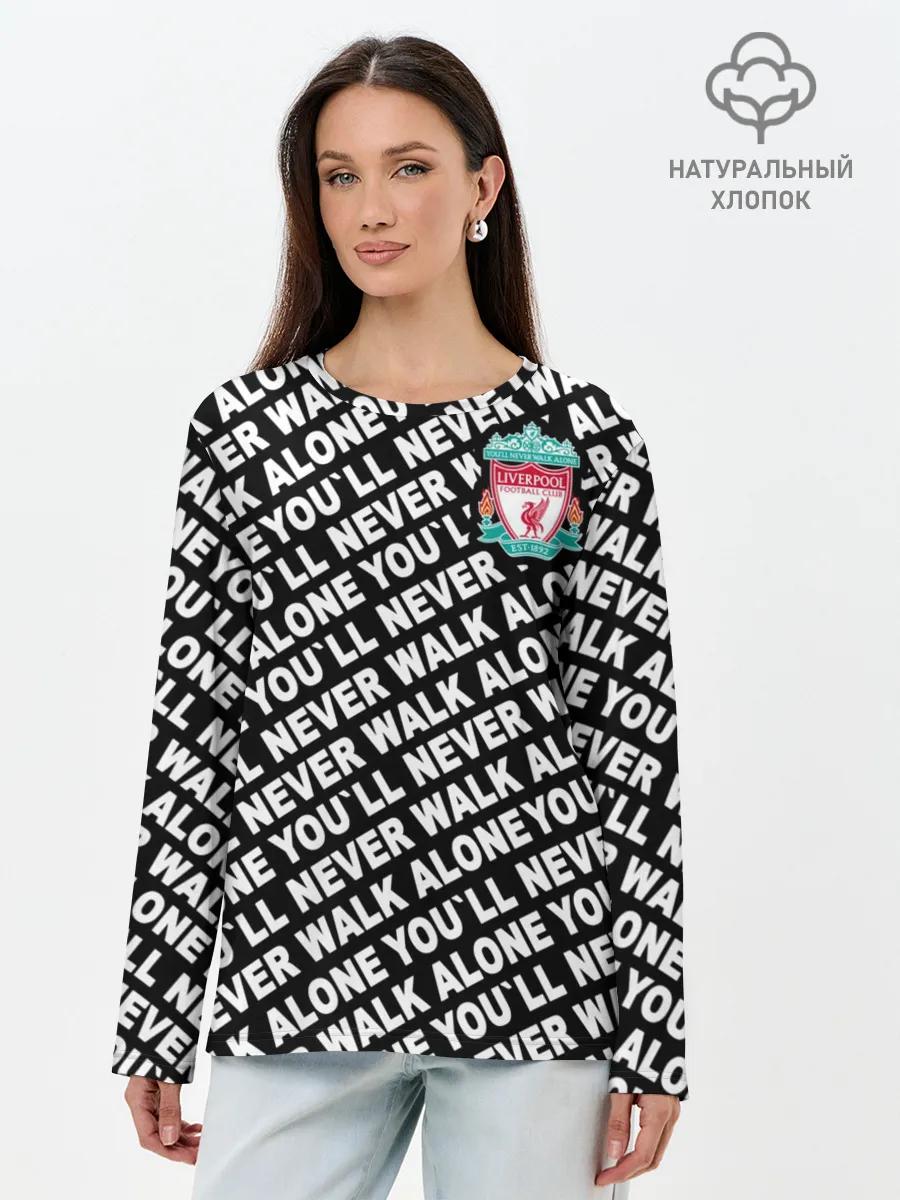 Лонгслив женский. Хлопок / YNWA с логотипом