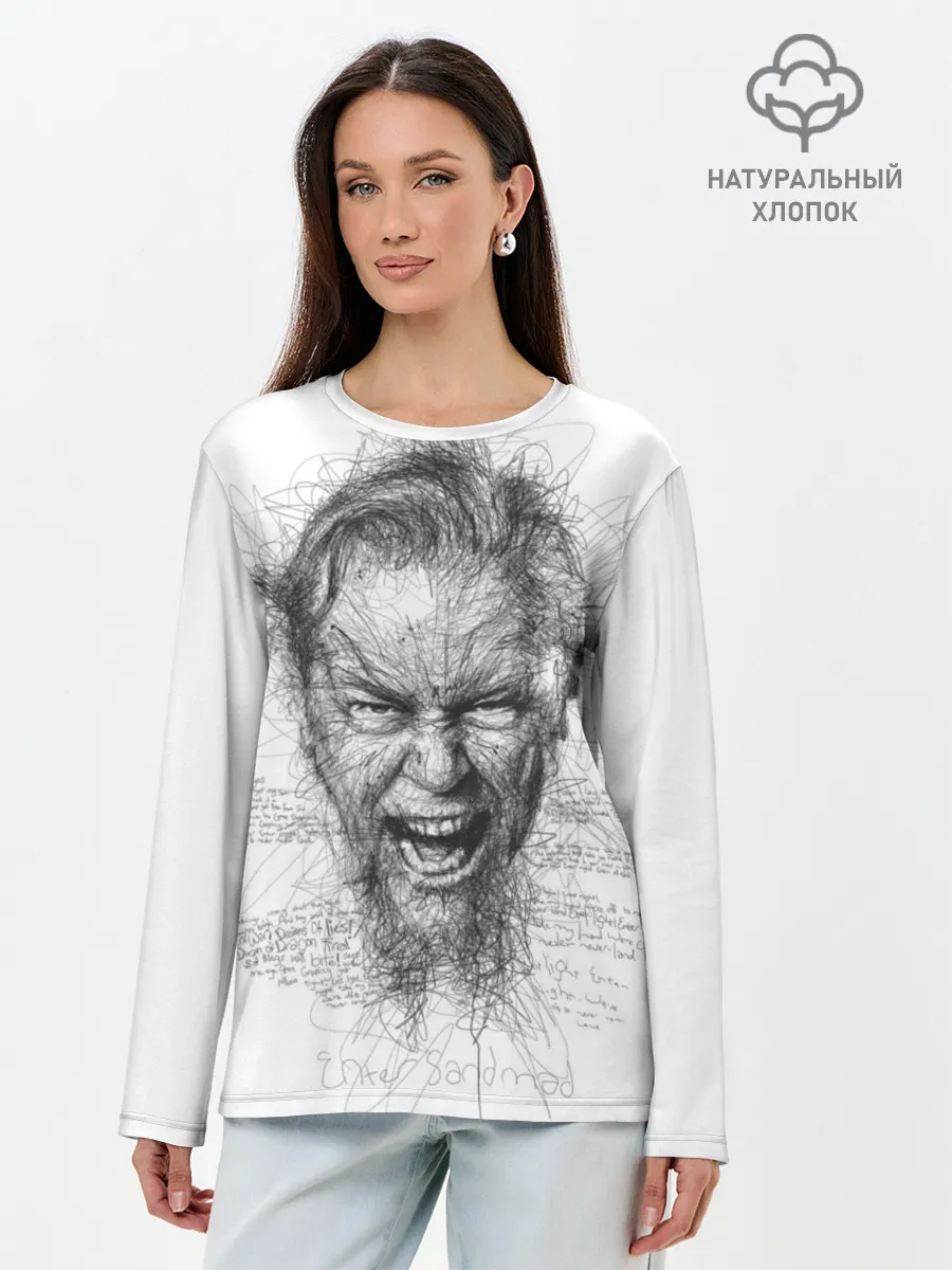 Лонгслив женский. Хлопок / Metallica James Alan Hatfield