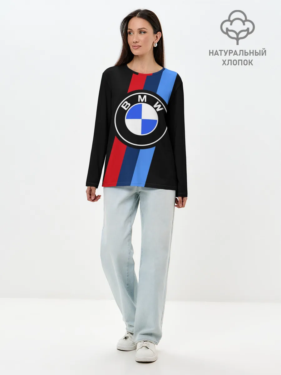 Лонгслив женский. Хлопок / BMW 2021 M SPORT / БМВ М СПОРТ