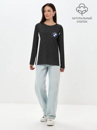 Лонгслив женский. Хлопок / BMW CARBON | БМВ КАРБОН