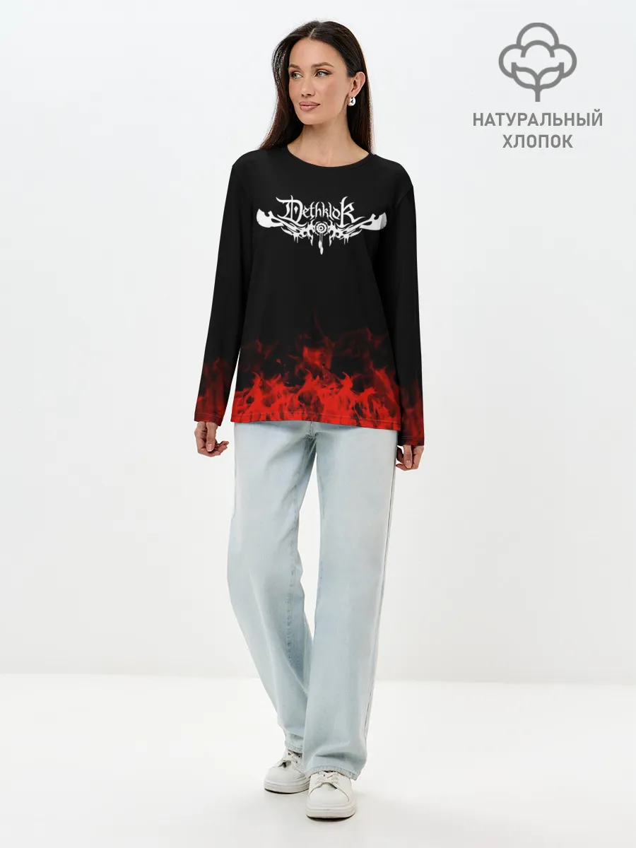 Лонгслив женский. Хлопок / Dethklok