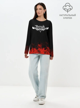 Лонгслив женский. Хлопок / Dethklok