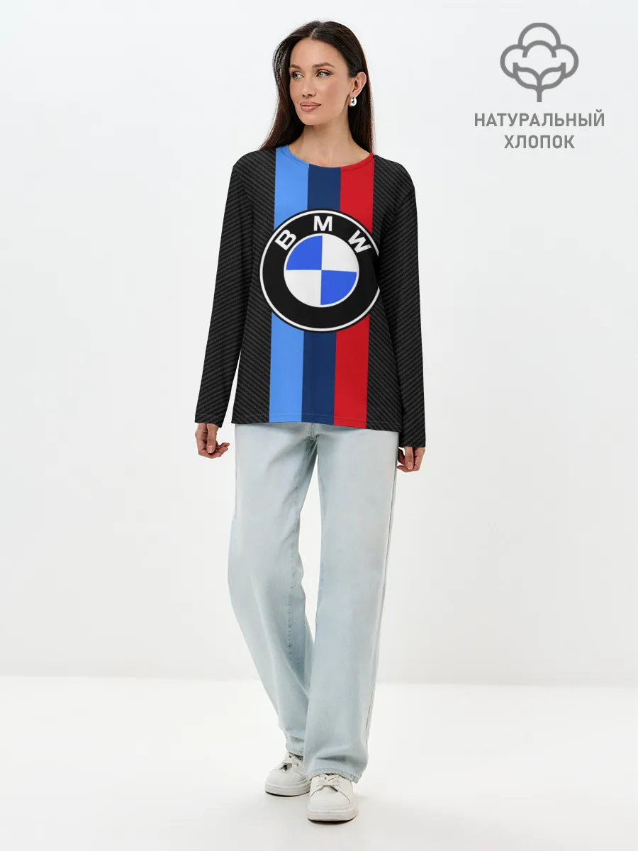 Лонгслив женский. Хлопок / BMW SPORT