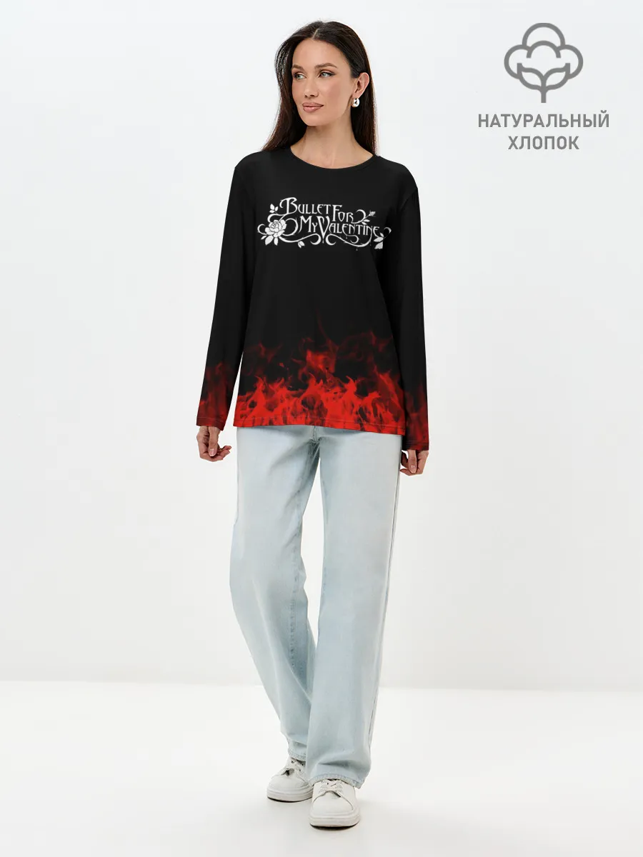 Лонгслив женский. Хлопок / Bullet for my Valentine