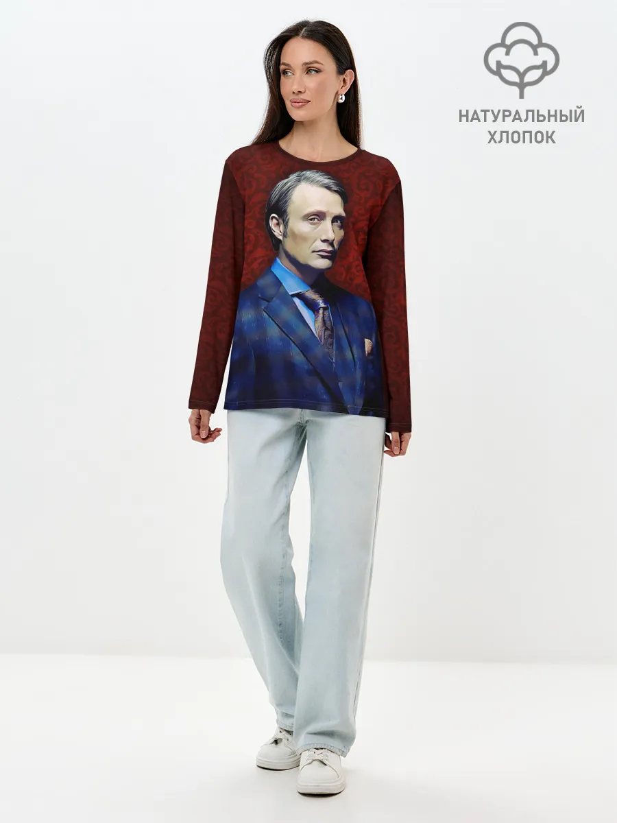 Лонгслив женский. Хлопок / Hannibal