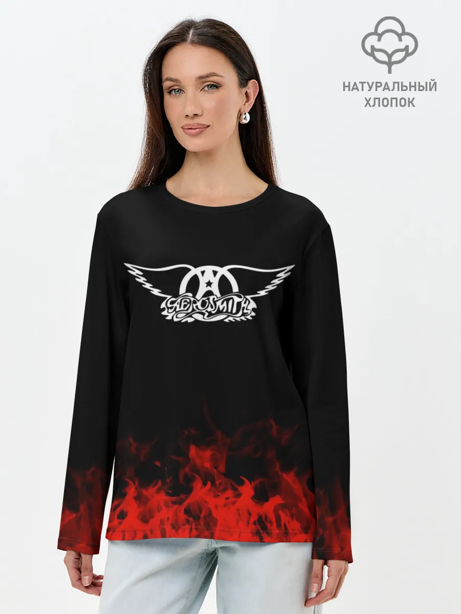 Лонгслив женский. Хлопок / Aerosmith