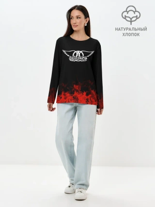 Лонгслив женский. Хлопок / Aerosmith