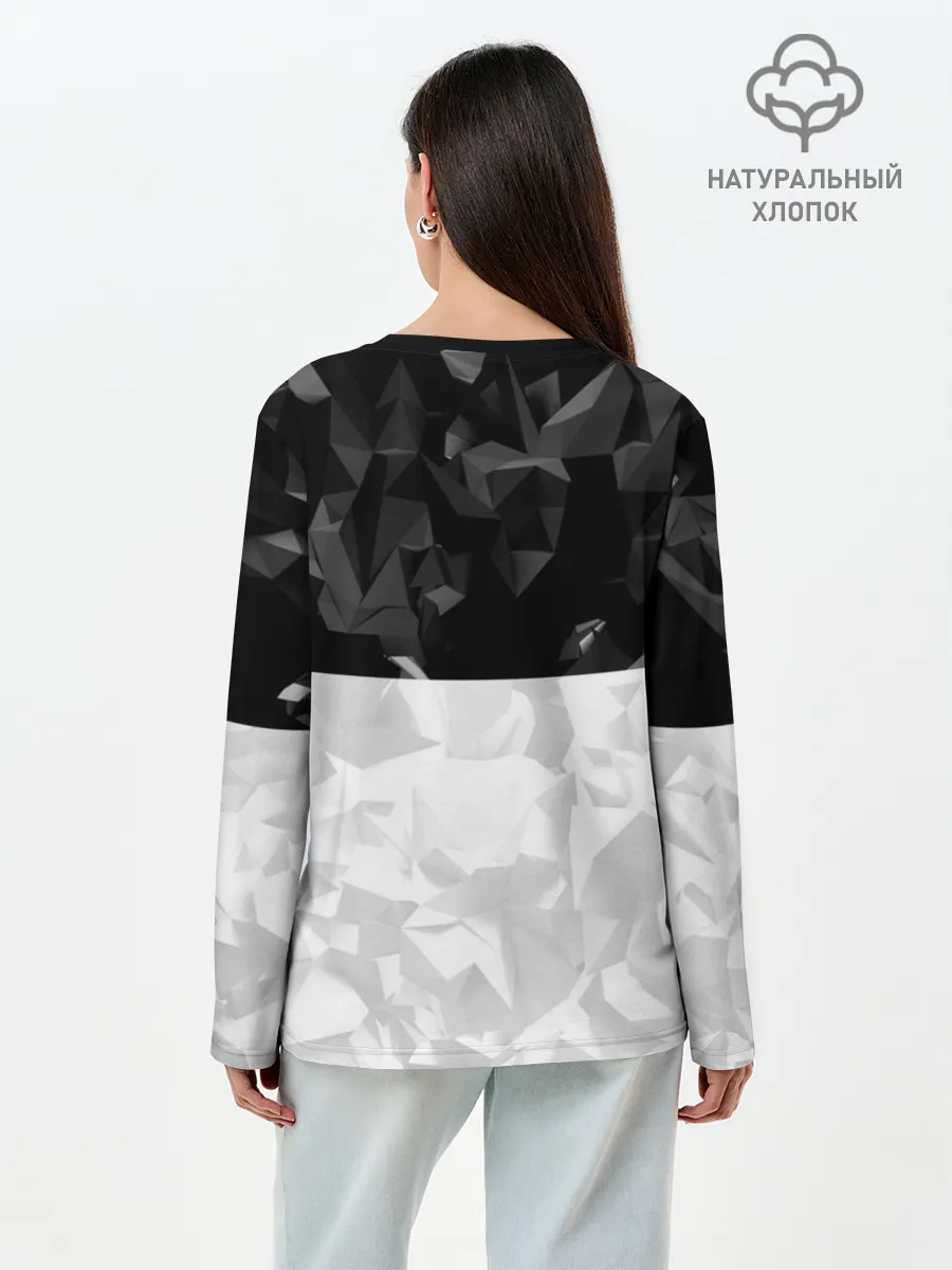 Лонгслив женский. Хлопок / BITCOIN Black Collection