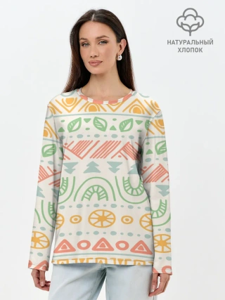 Лонгслив женский. Хлопок / Africa