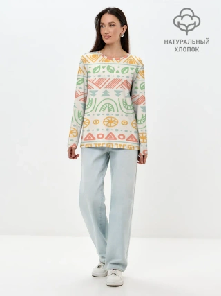 Лонгслив женский. Хлопок / Africa