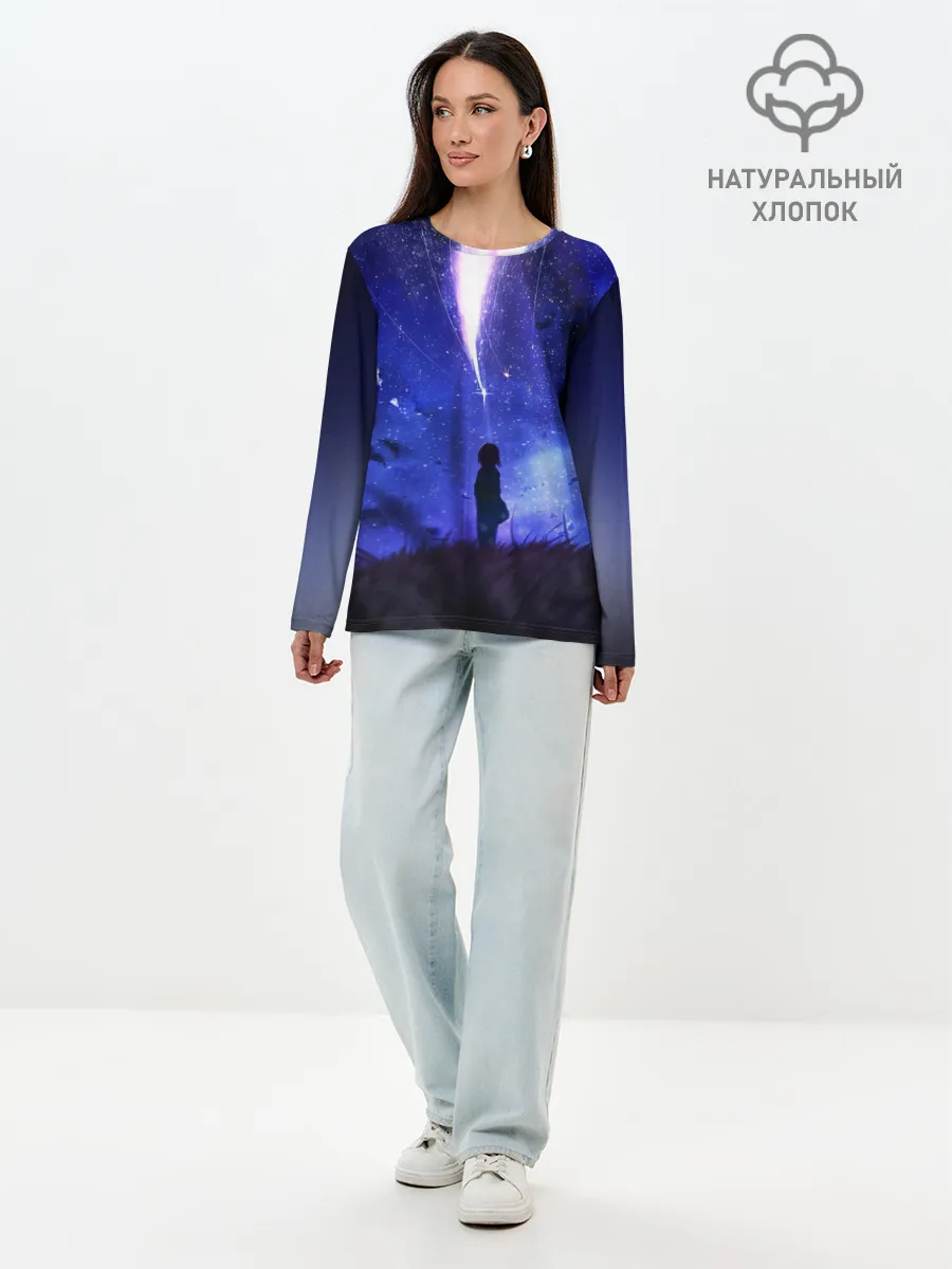 Лонгслив женский. Хлопок / Твое Имя