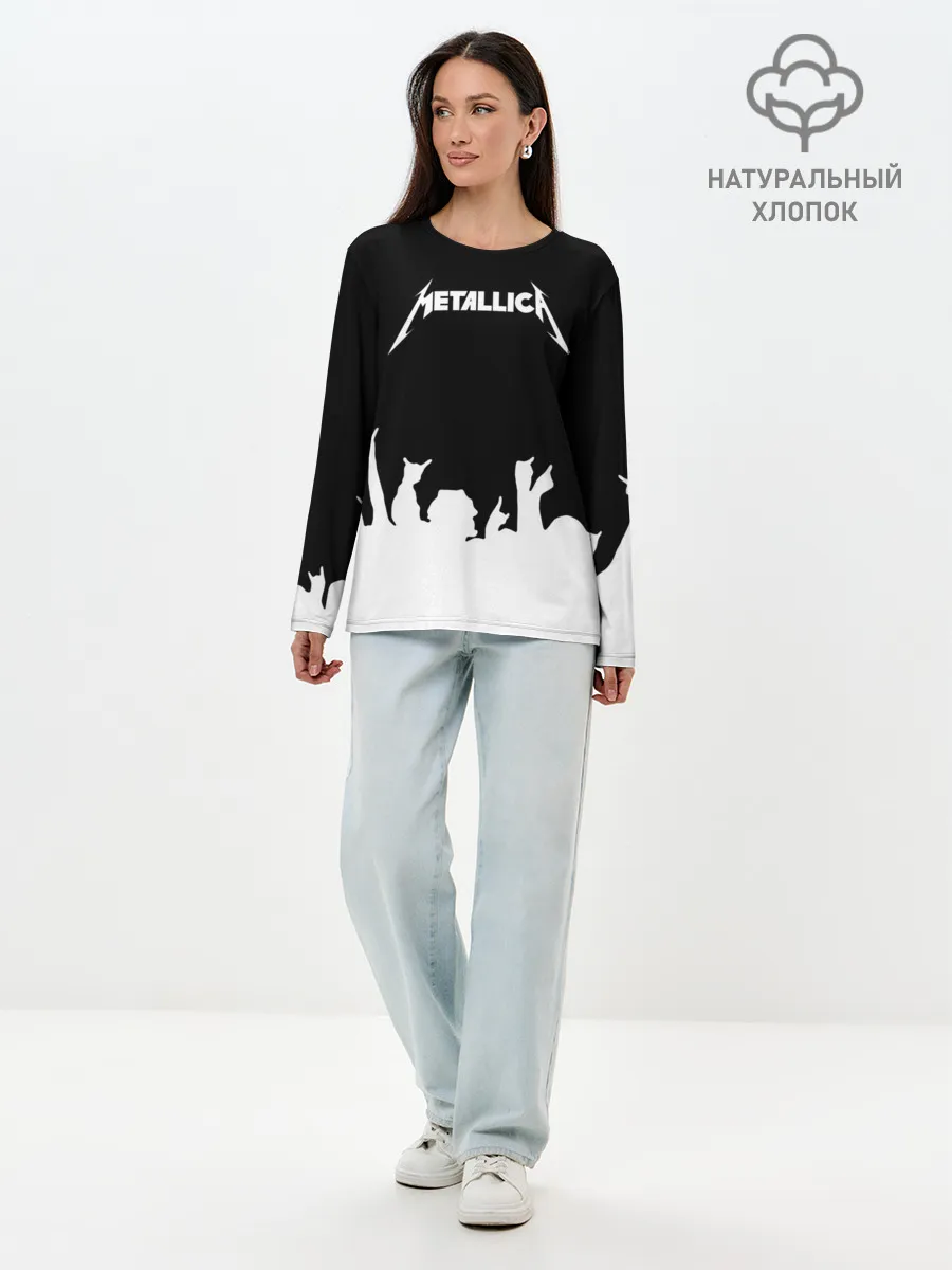 Лонгслив женский. Хлопок / Metallica