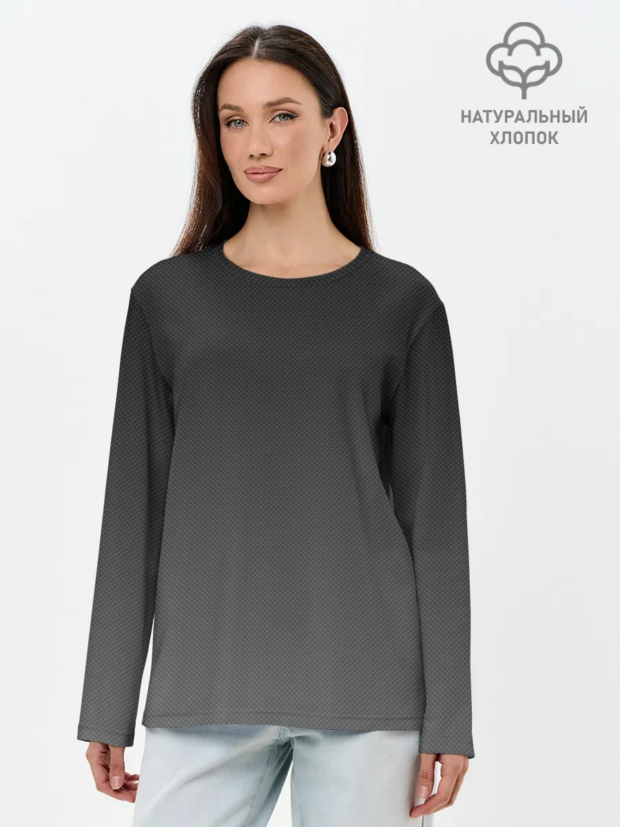 Лонгслив женский. Хлопок / Carbon-3