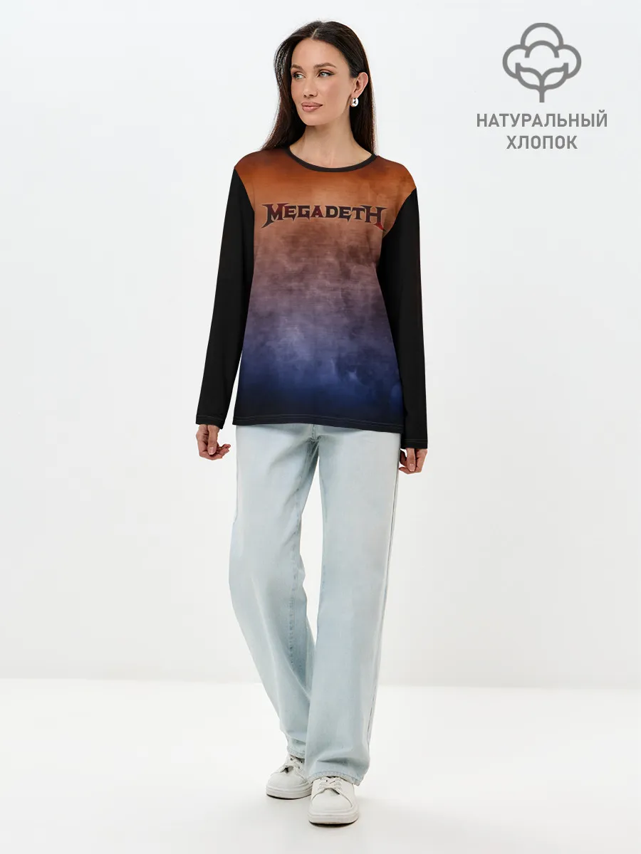 Лонгслив женский. Хлопок / Megadeth