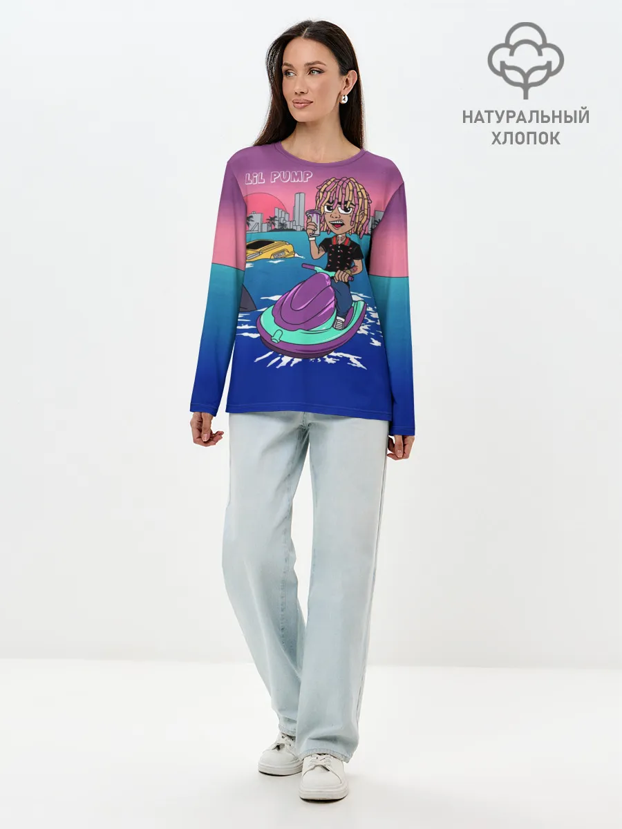 Лонгслив женский. Хлопок / Lil Pump
