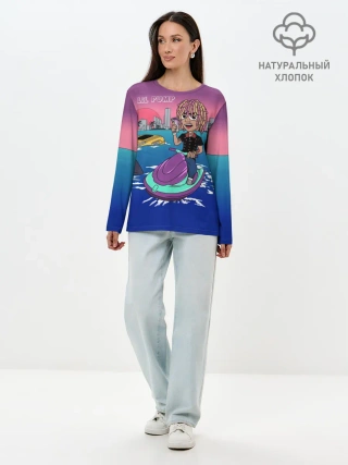 Лонгслив женский. Хлопок / Lil Pump