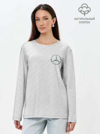 Лонгслив женский. Хлопок / MERCEDES BENZ CARBON